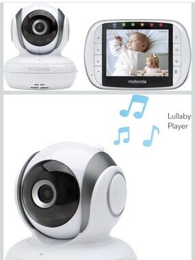 Motorola White and Black Baby Video Monitor